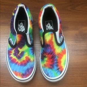 Vans Kids Colorful Tie-Dye Slip-On Sneakers new